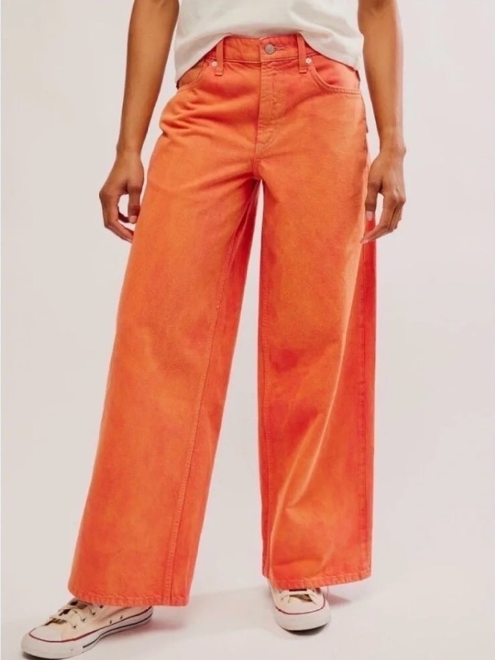 Free People We The Free Waterfall Baggy Wide Leg Jeans